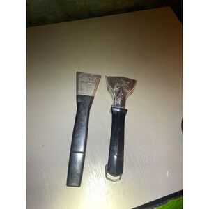 Vintage Corning Ware Detachable Handles Set of 2 Black Silver A and P series.